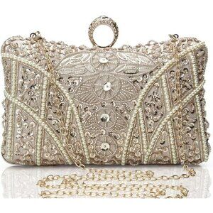 BABEYOND Evening Clutch for Women Vintage 1920s Beaded Sequin Gatsby Purse